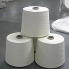 Knotless Dope Polyester Raw White Yarn, Bleach White Staple Spun Polyester