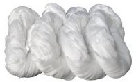 40/2 50/3 Semi Tull Hank Yarn 100% Spun Polyester Bleached White For Sewing Thread