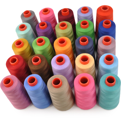W magazynie Nitki poliestrowe Hilos De Coser Kolor stały barwiony Spun 100% Polyester Przędza 40/2 Polyester Przędza szywa