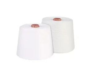 Virgin Raw White Yarn Low - Elongation, 202 przędzy poliestrowej z przędzoną warstwą jednowarstwową