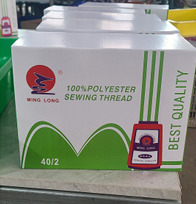 Marka 40/2 Polyester Spun Sewing Thread For High Speed Sewing Machine 5000Y/Cone