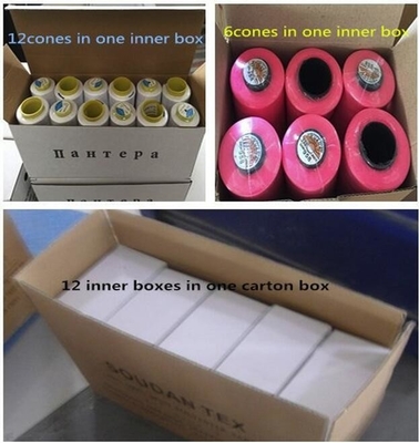 Raw White Knotless 100 Spun Polyester Sewing Thread 50/2 Wysoka wytrzymałość na rozciąganie AAA